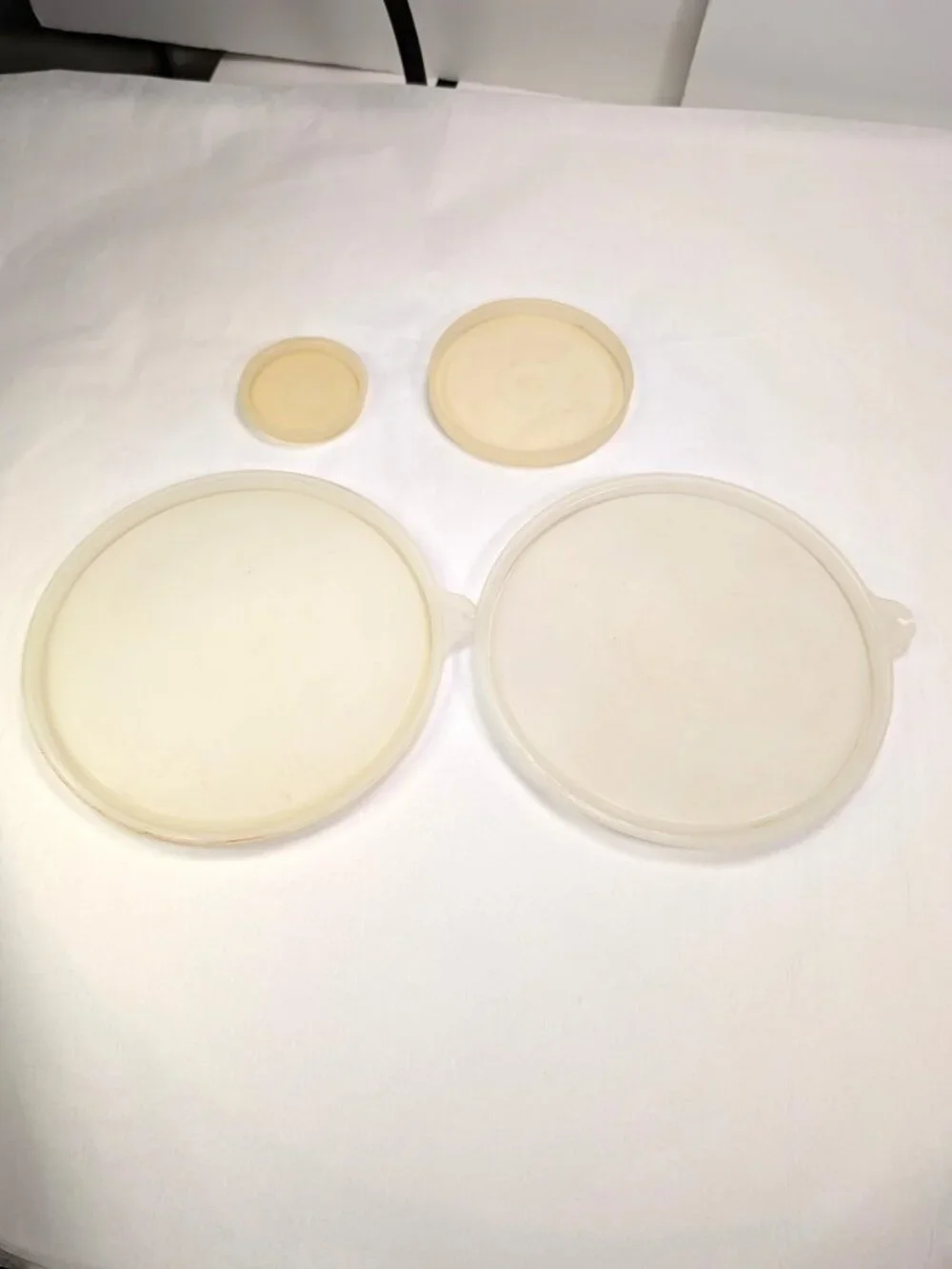Vintage Tupperware Sheer Replacement Lids Bundle - 4pc Lot (201, 238, 304)